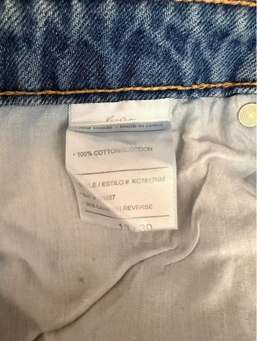 KanCan shorts Jean size 13/30 buttons cut off - Picture 4 of 7